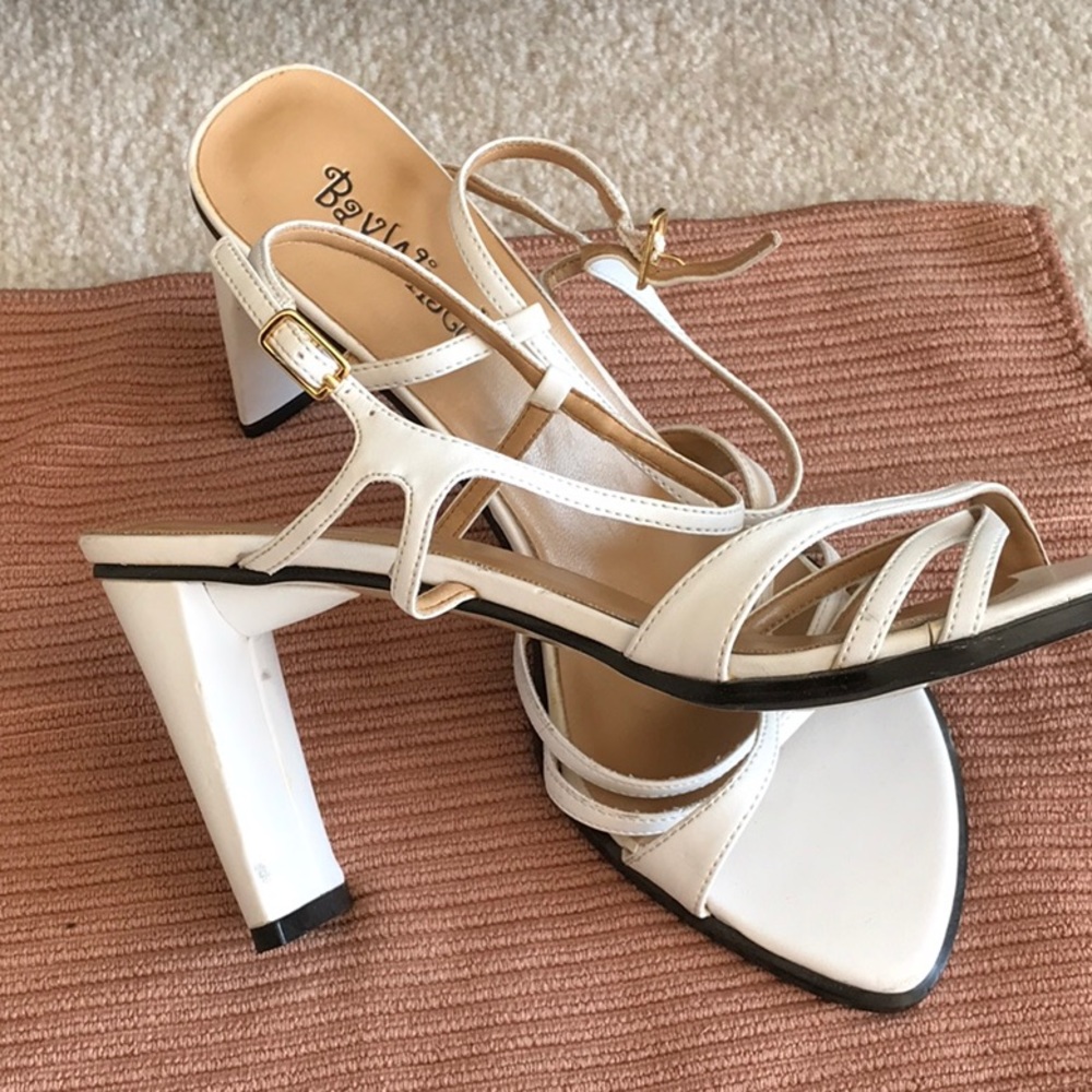 White strappy heels - Picture 2 of 2